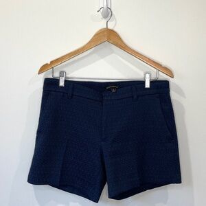 Banana Republic Navy Blue Textured Shorts with Pockets